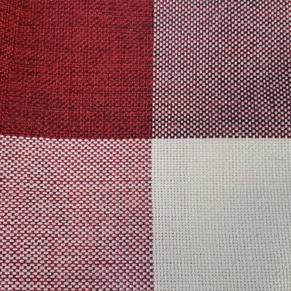 PILLOW COVERS 18 x 18 Red Off-White Buffalo Plaid - Picture 6 of 6